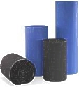48 x 250 single face corrugated plastic roll, black, blue, white