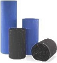 48 x 250 single face corrugated plastic roll, black, blue, white